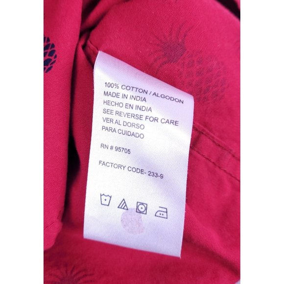 Iron Co Short Sleeve Red Pineapple Hawaiian Button Up Shirt Size S Mens & Unisex - Picture 7 of 9